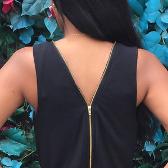 💋 pre-own V Neck Bodycon Party Jumpsuit with zipper - Picture 2 of 3